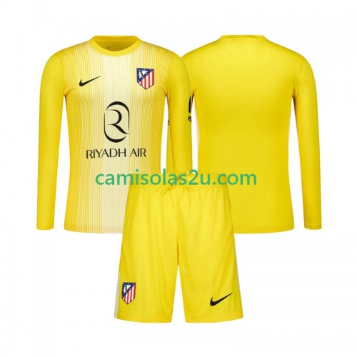 Camisolas de futebol Atlético Madrid Guarda Redes Criança Equipamento Principal 2025/26 Manga Comprida Camisolas de futebol Atlético Madrid Guarda Redes Criança Equipamento Principal 2025/26 Manga Comprida